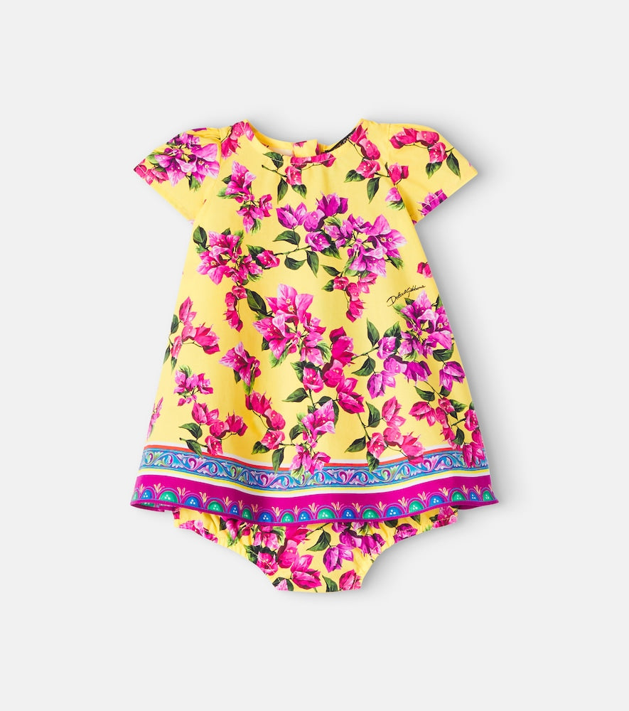 Baby Taormina cotton dress and bloomers set