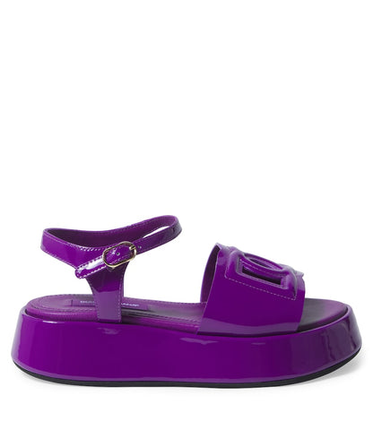 DG patent leather platform sandals