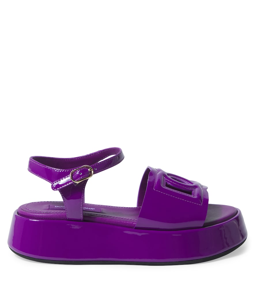 DG patent leather platform sandals