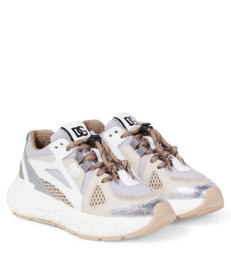 DG leather-trimmed sneakers