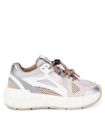 DG leather-trimmed sneakers