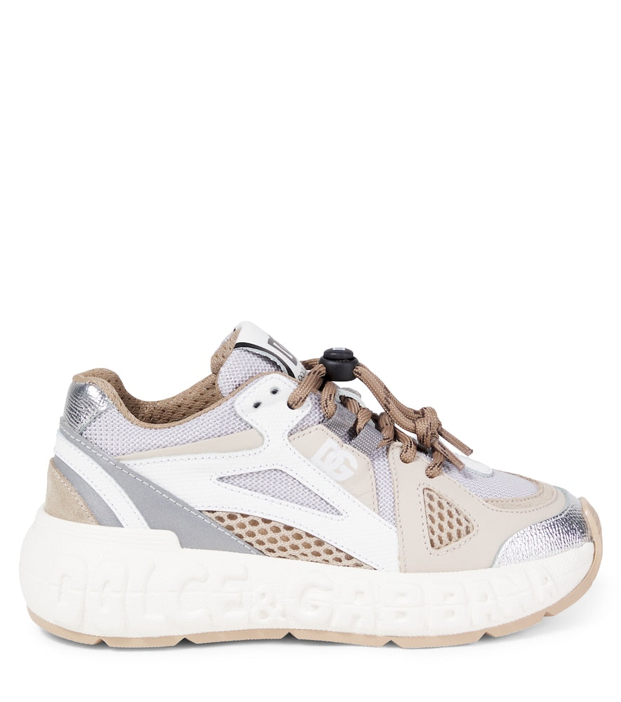 DG leather-trimmed sneakers