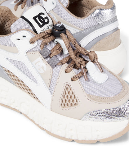 DG leather-trimmed sneakers