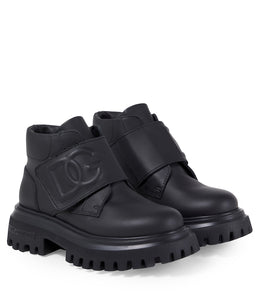 DG embossed leather boots