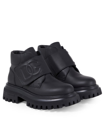 DG embossed leather boots