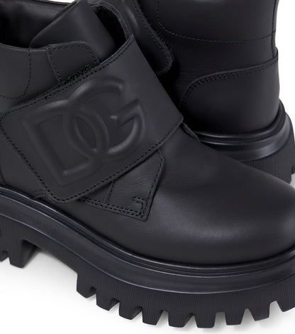 DG embossed leather boots