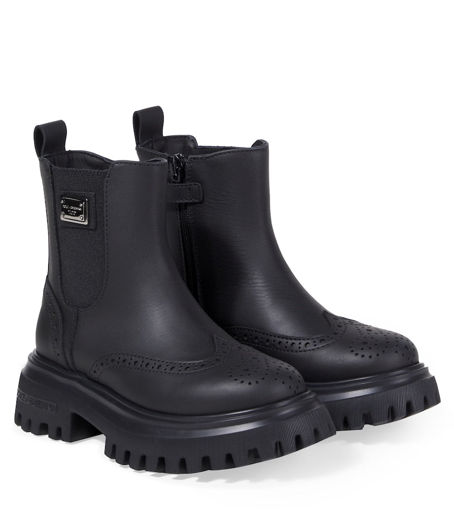Beatles leather Chelsea boots