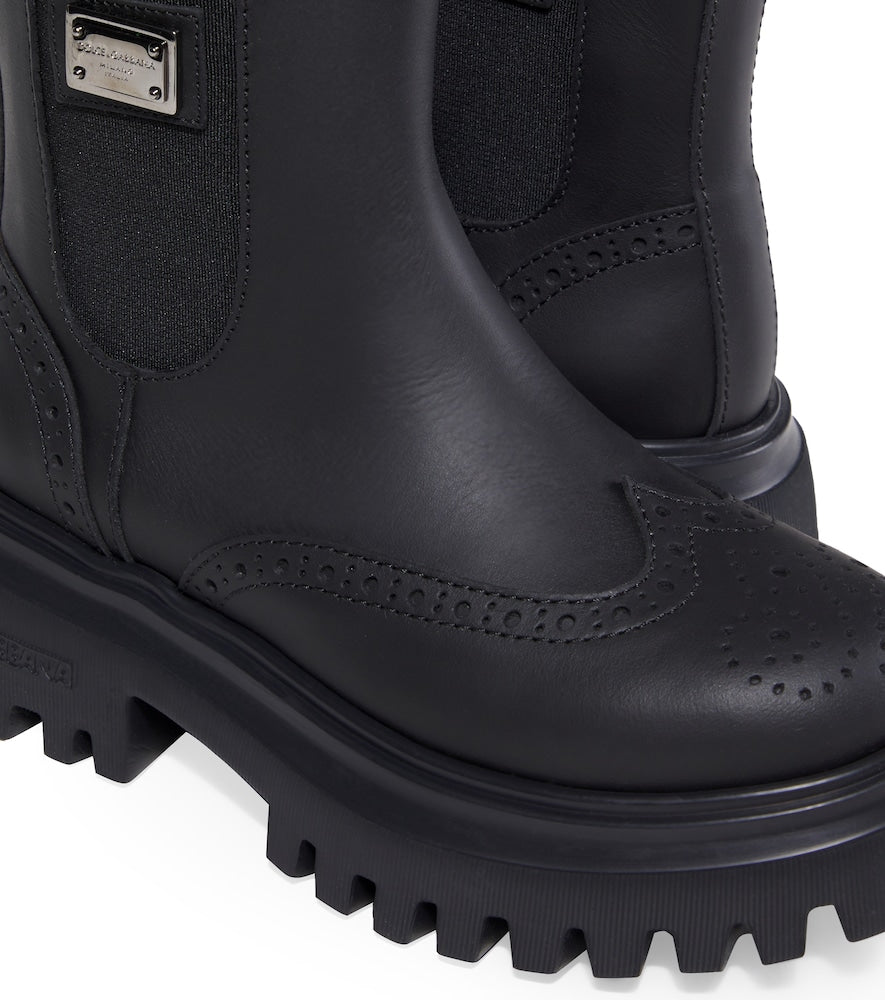 Beatles leather Chelsea boots