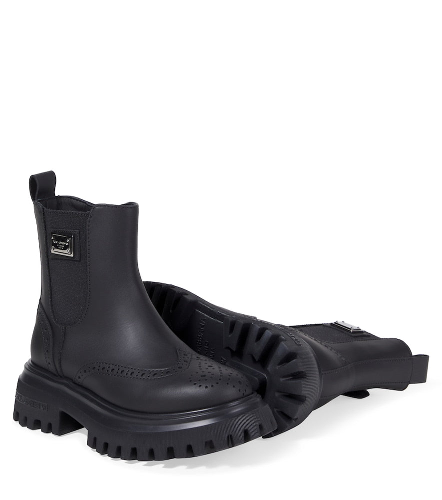 Beatles leather Chelsea boots