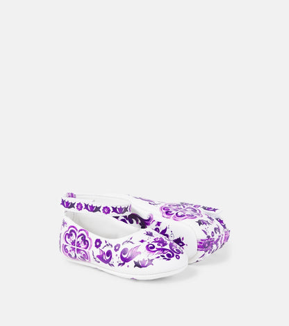 Baby Majolica leather ballet flats
