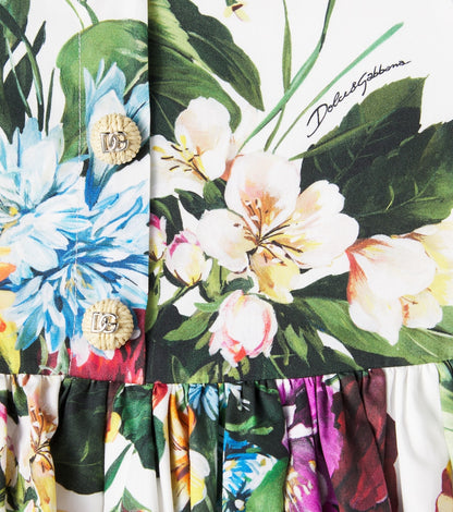 Floral cotton poplin dress