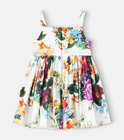 Floral cotton poplin dress