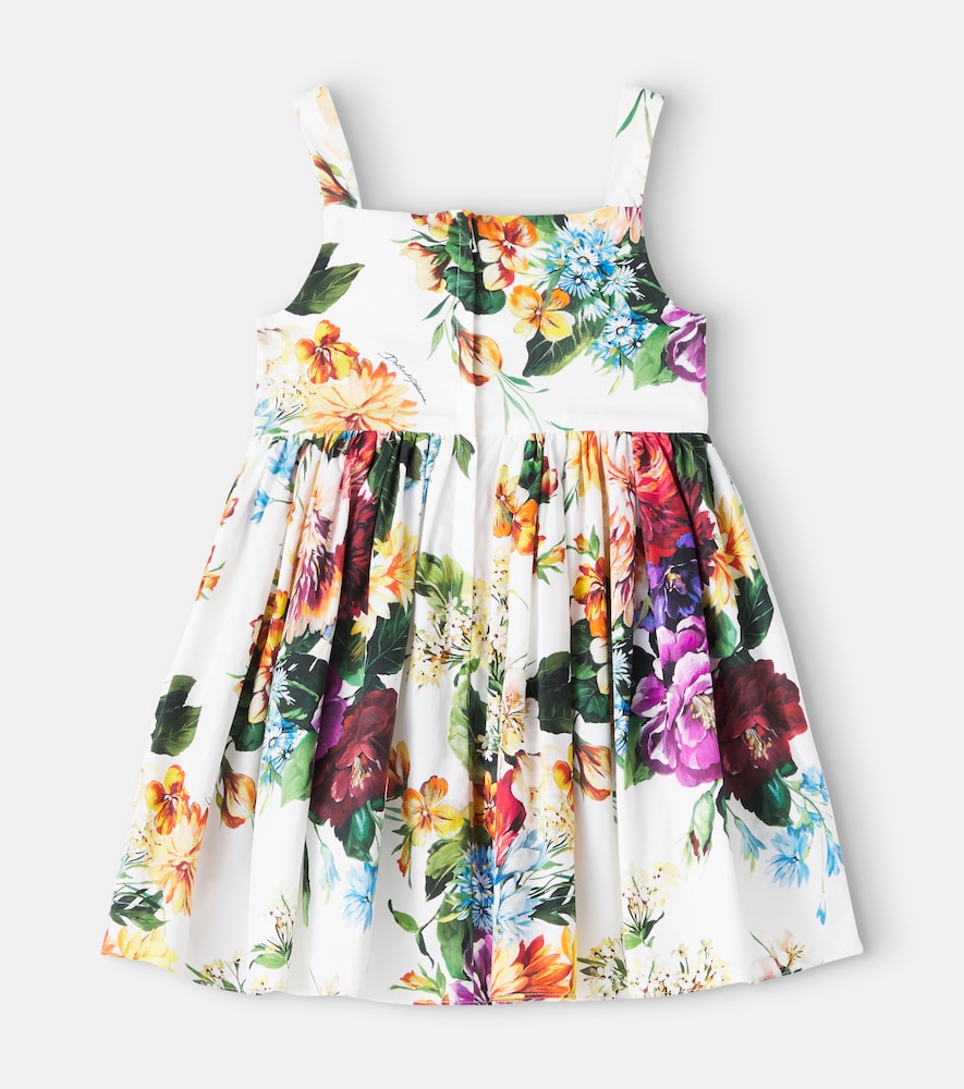 Floral cotton poplin dress