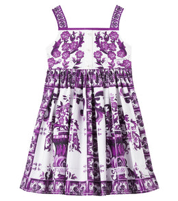 Majolica cotton poplin dress