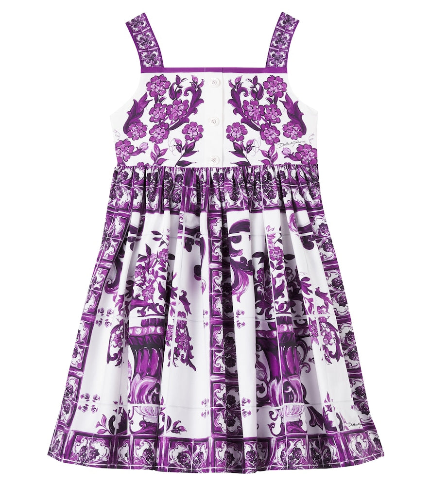 Majolica cotton poplin dress