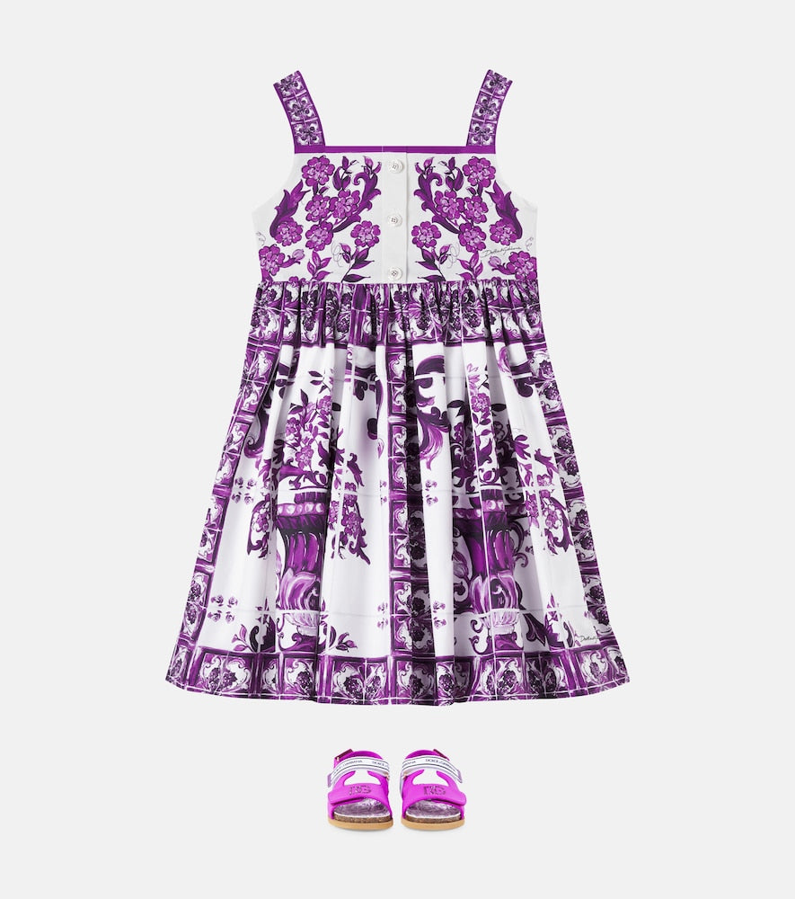 Majolica cotton poplin dress