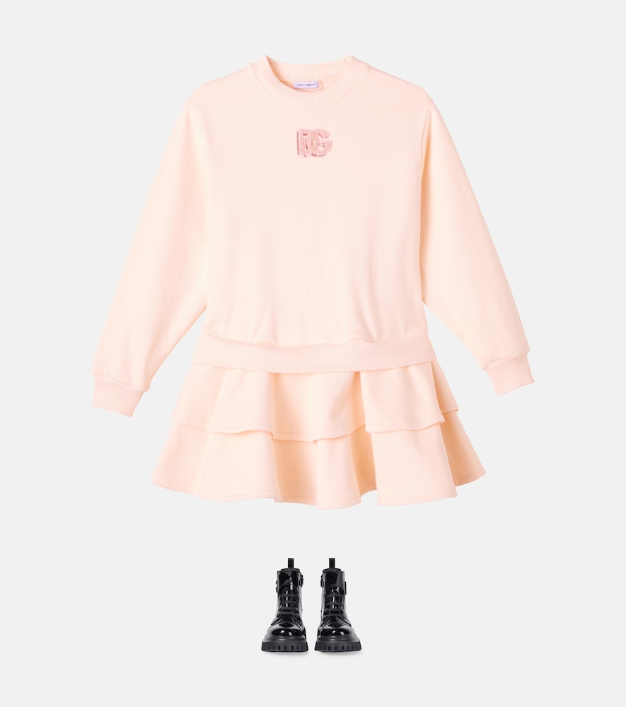 DG tiered cotton fleece dress