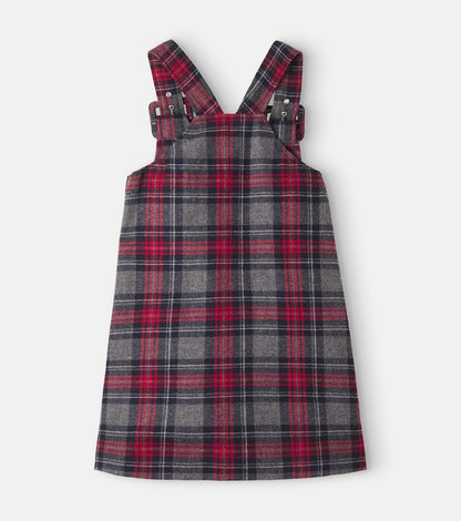 DG floral-appliqué tartan dress