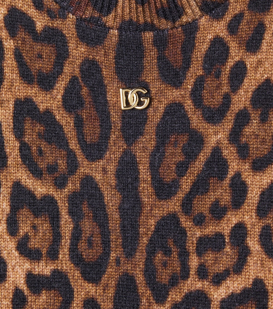 DG leopard-print wool jacquard sweater