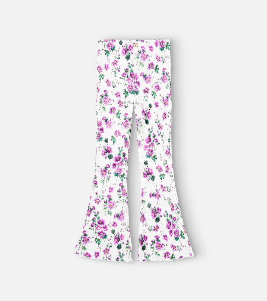 Costa floral cotton flared pants