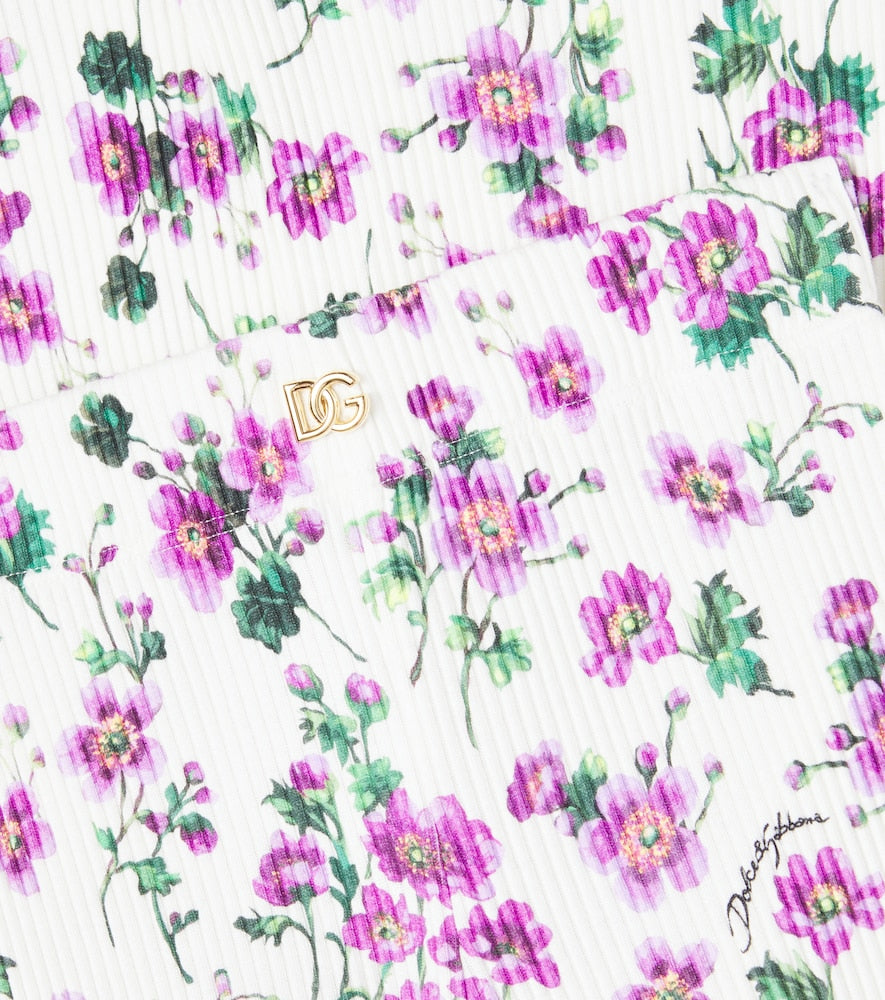 Costa floral cotton flared pants