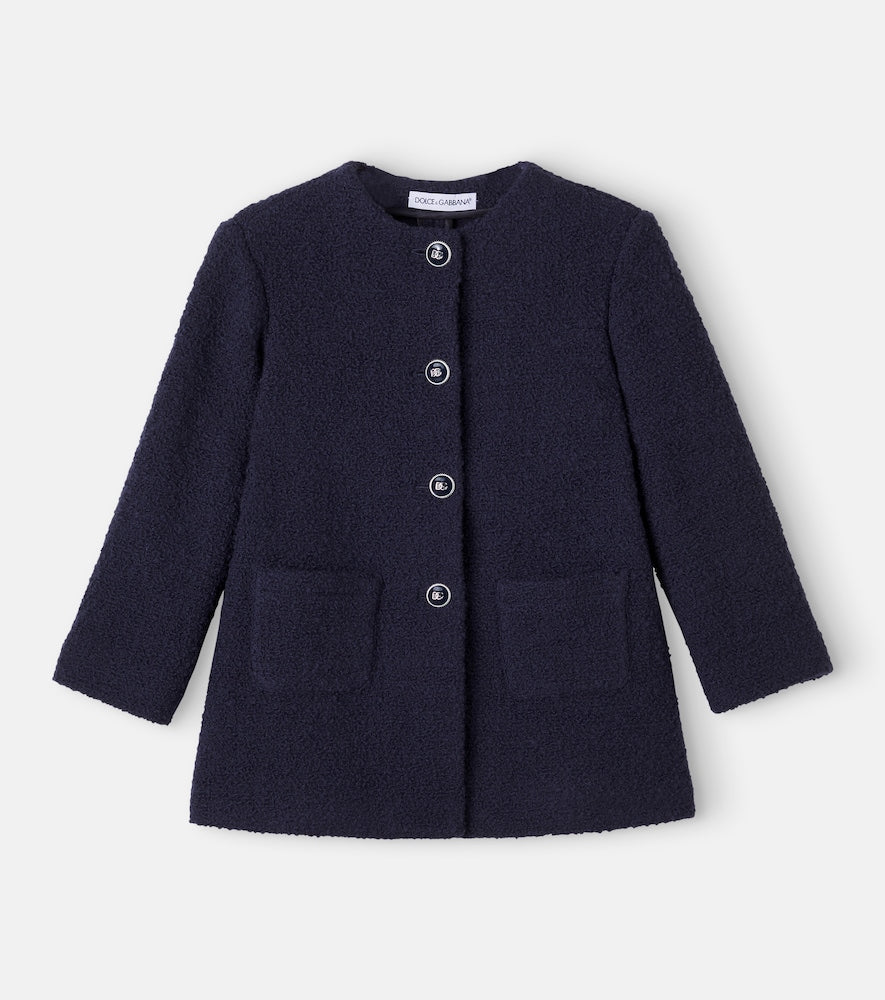 DG wool-blend bouclé coat