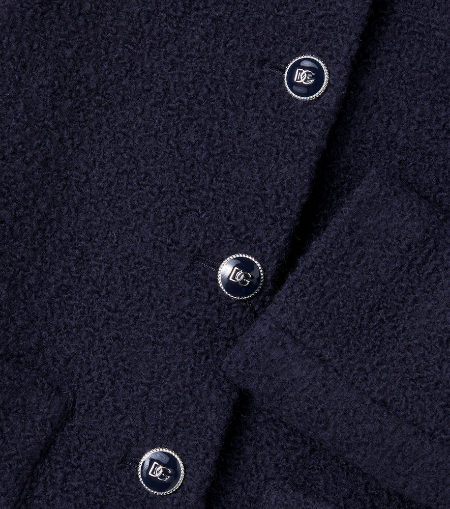 DG wool-blend bouclé coat