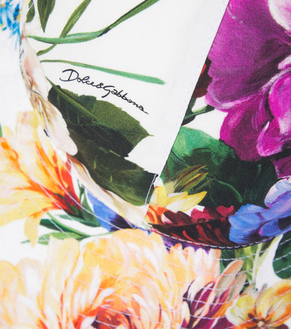Floral cotton poplin bucket hat