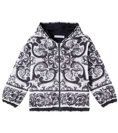 Majolica hooded zip-up jacket