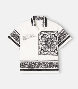 Majolica logo cotton piqué shirt