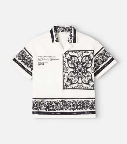 Majolica logo cotton piqué shirt