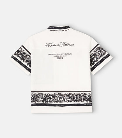 Majolica logo cotton piqué shirt