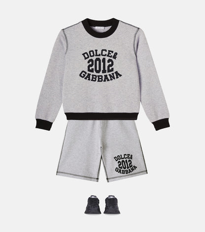 Logo cotton fleece sweatshirt