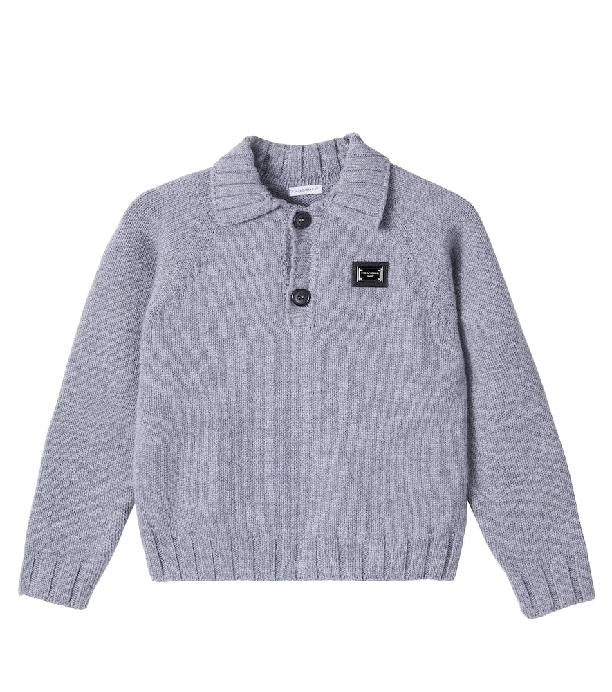 Wool and cashmere polo sweater