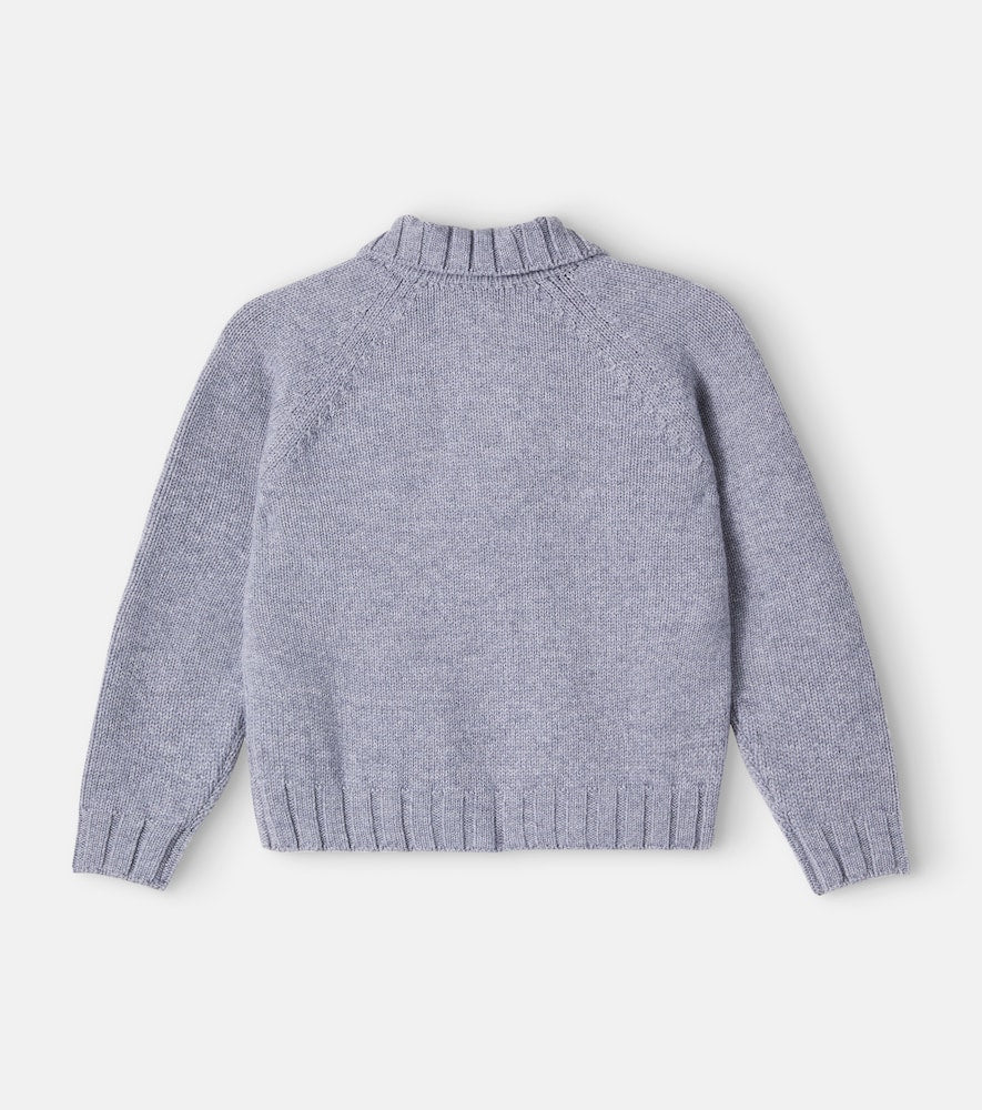 Wool and cashmere polo sweater