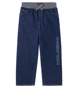 Logo straight jeans