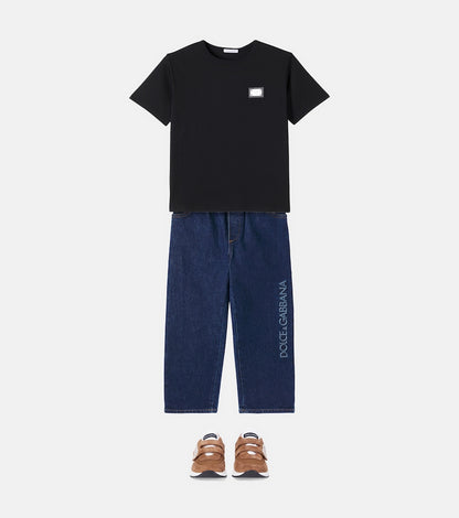 Logo straight jeans