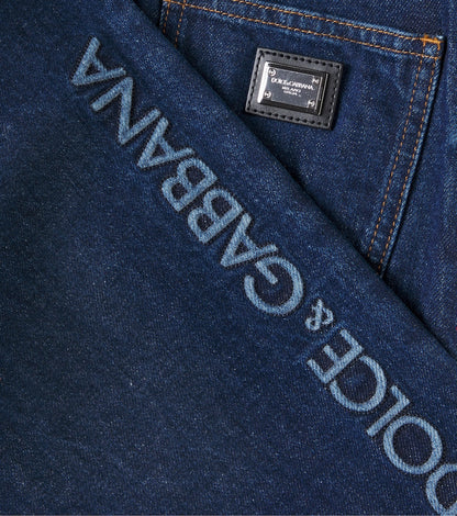Logo straight jeans
