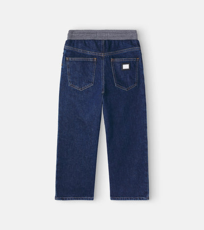 Logo straight jeans