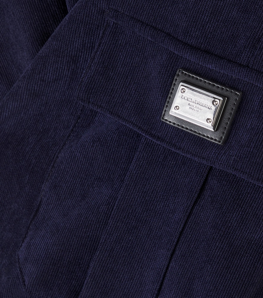 Logo corduroy cargo pants