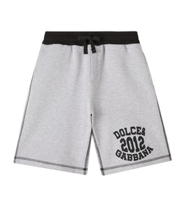 Logo cotton fleece Bermuda shorts