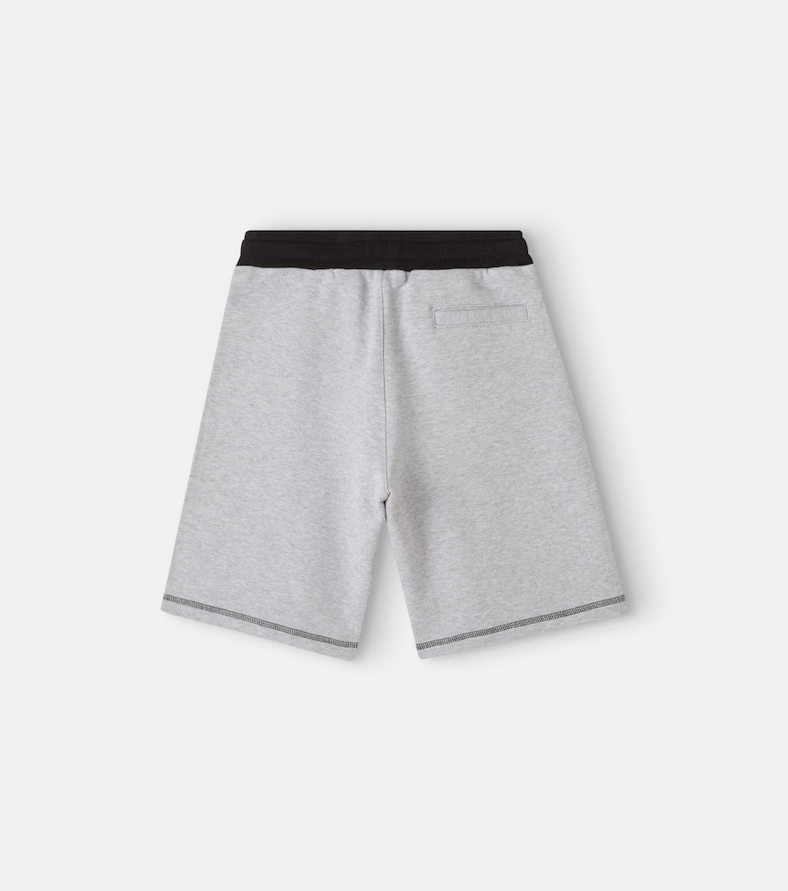 Logo cotton fleece Bermuda shorts