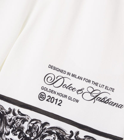 Majolica logo cotton piqué Bermuda shorts