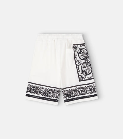 Majolica logo cotton piqué Bermuda shorts
