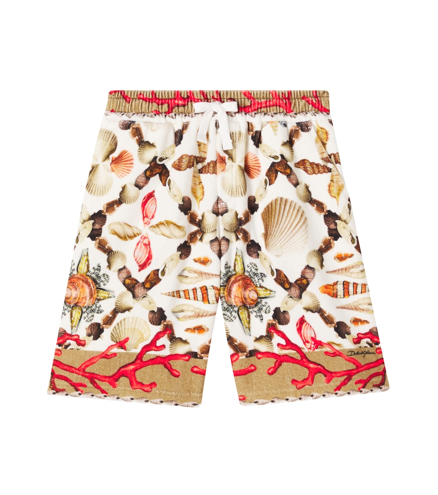 Printed cotton Bermuda shorts