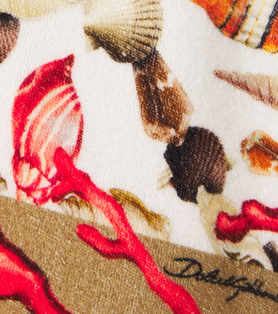 Printed cotton Bermuda shorts