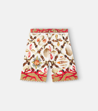 Printed cotton Bermuda shorts