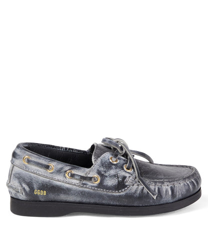 Cruise distressed leather boat shoes