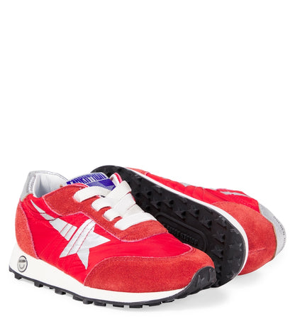 Running Marathon suede-trimmed sneakers