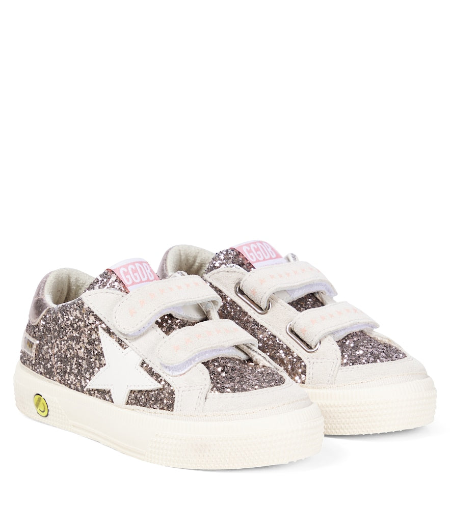 May School glitter and suede sneakers